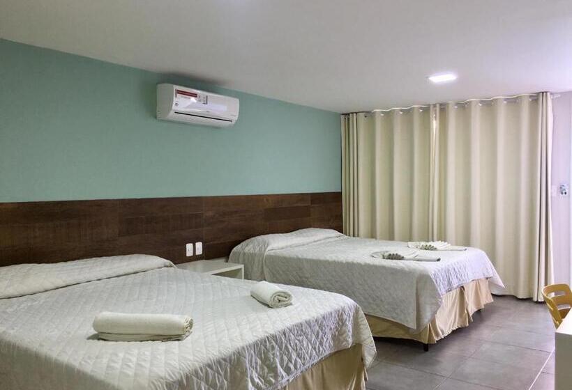 اتاق استاندارد چهارنفره با بالکن, Pousada Praia De Porto