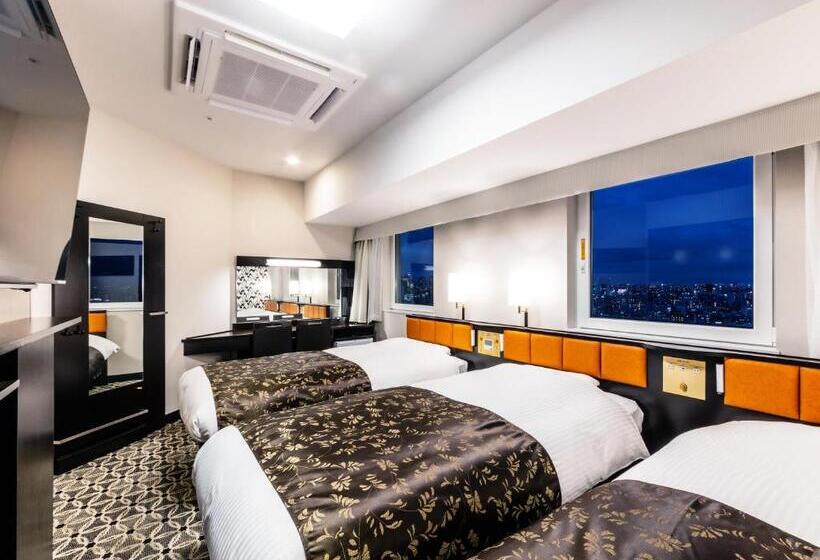 חדר סטנדרט לשלושה, Apa Hotel & Resort Ryogoku Eki Tower