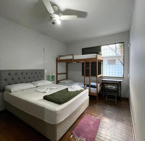 标准四人间共用浴室, Da Orla Pampulha Hostel