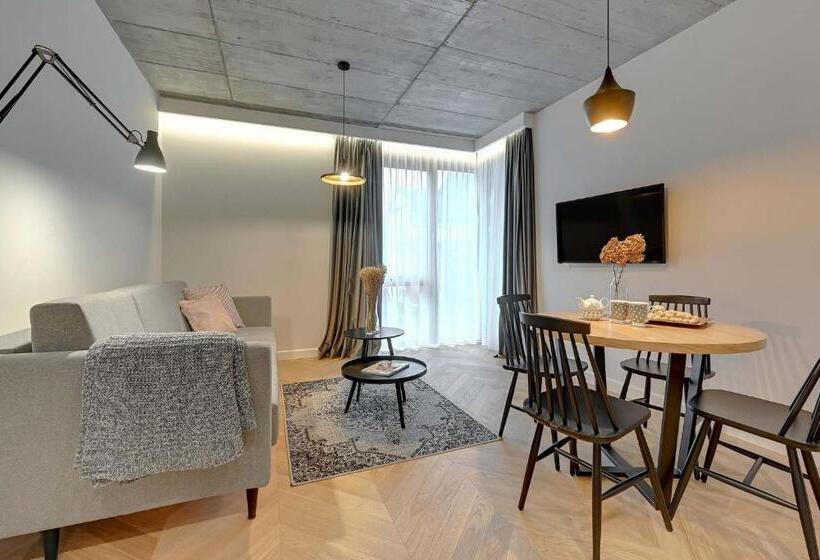 1ベッドルームのデラックスアパートメント, Equus Sopot Apartments