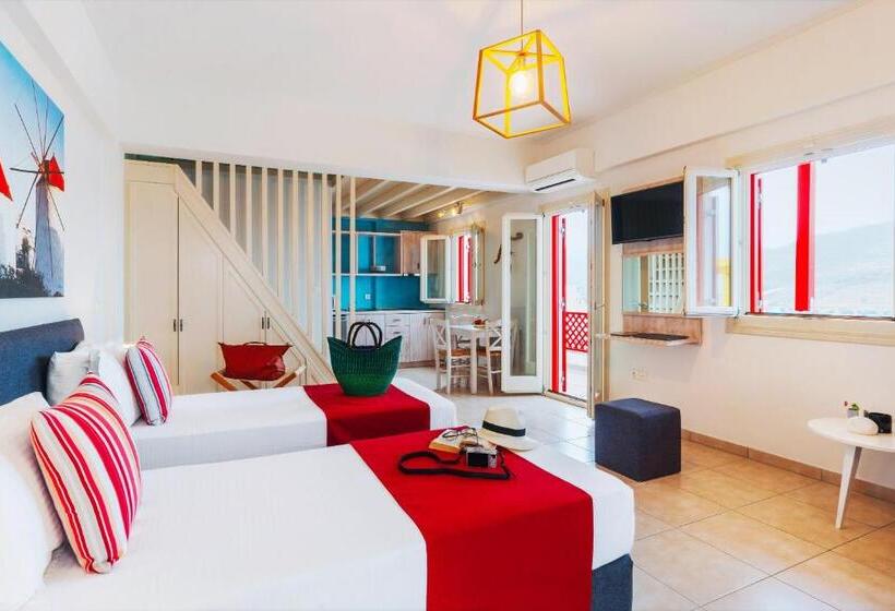 1침실 펜트하우스 아파트, Aelia Apartments & Suites