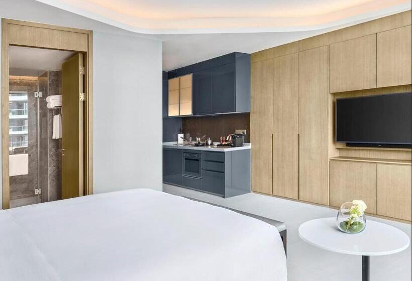 סטודיו דלוקס נוף לים, Oakwood Apartments Sanya