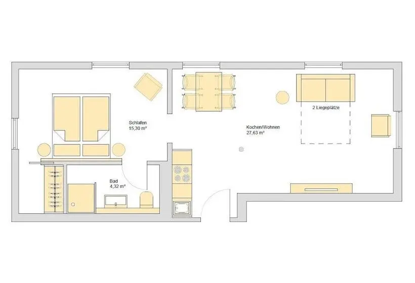 1 Bedroom Apartment, Sternen Bohlingen Apart
