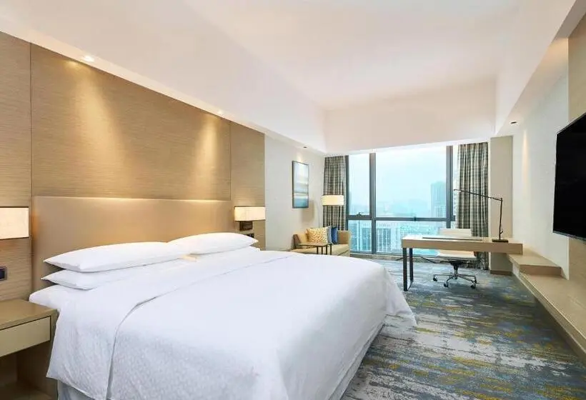 キングサイズベッド、シティビューデラックスルーム, Four Points By Sheraton Jiaxing