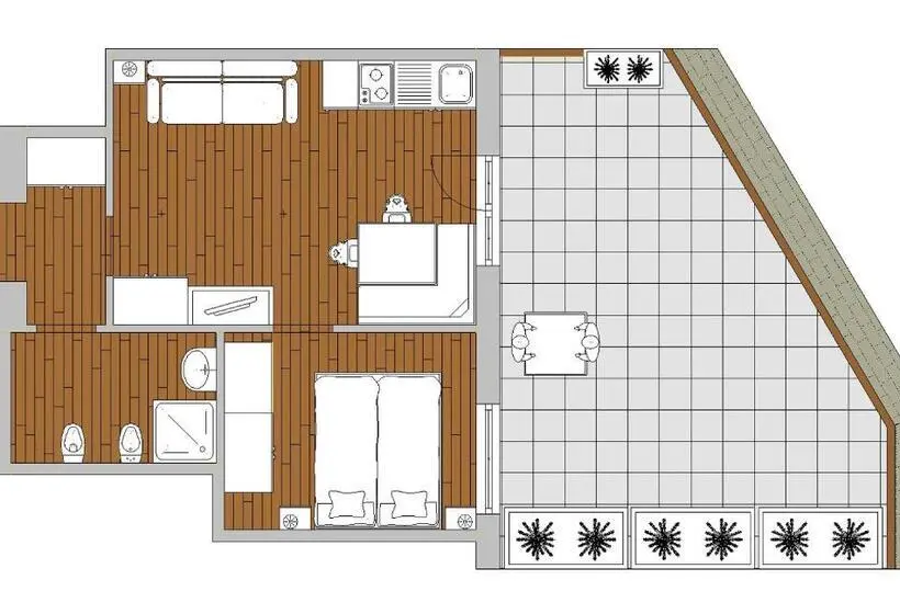 آپارتمان 1 خوابه, Residence Derby Club