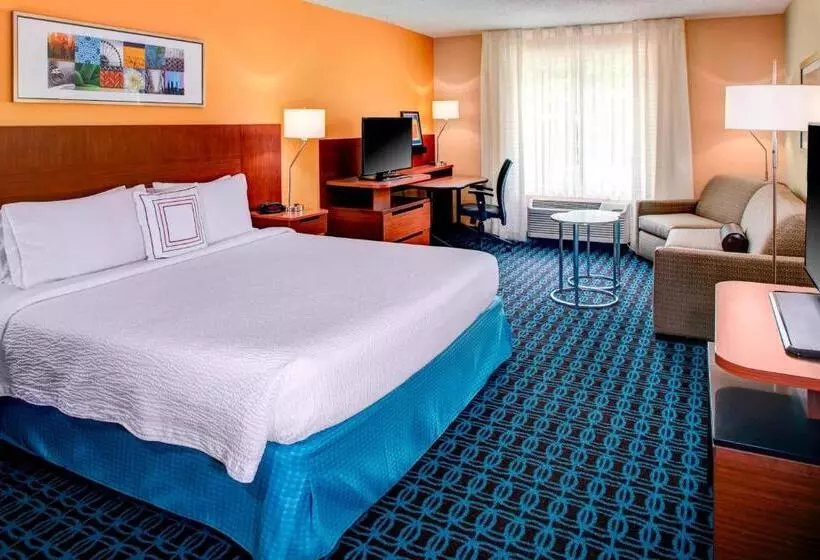 キングサイズベッドのエクゼクティブルーム, Fairfield Inn & Suites By Marriott Atlanta Alpharetta