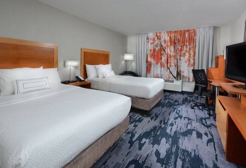 带2个双人床的标准工作室, Fairfield Inn & Suites By Marriott Charlottesville North