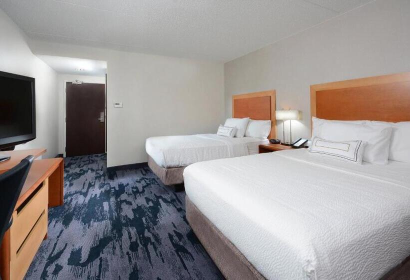 带2个双人床的标准工作室, Fairfield Inn & Suites By Marriott Charlottesville North
