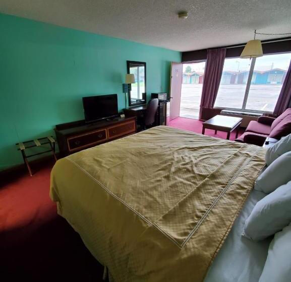キングサイズベッドのスタンダードルーム, Gray Plaza Motel West Frankfort