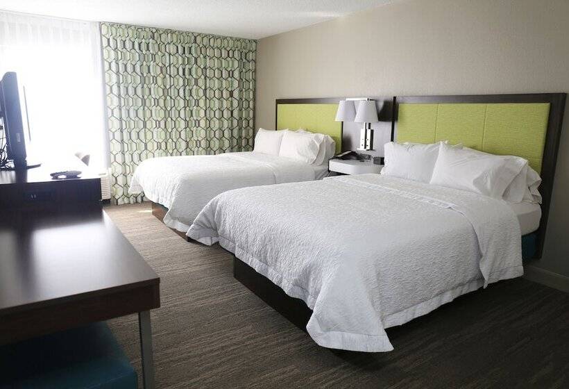 带2个双人床的标准工作室, Hampton Inn Sumter