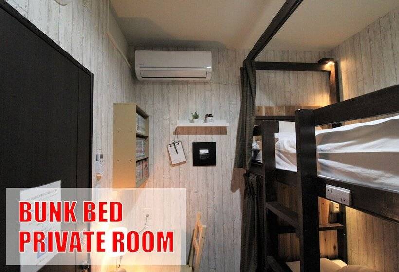 标准三人间共用浴室, Nerarel Hostel Namba