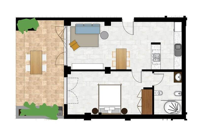 침실 1개 디럭스 아파트, Dormio Resort Costa Blanca Beach & Spa