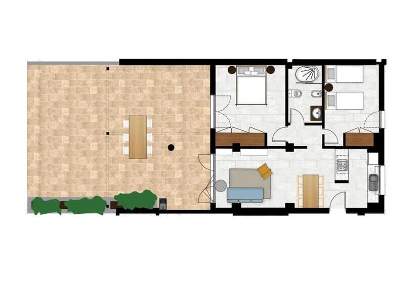 침실 2개 아파트, Dormio Resort Costa Blanca Beach & Spa