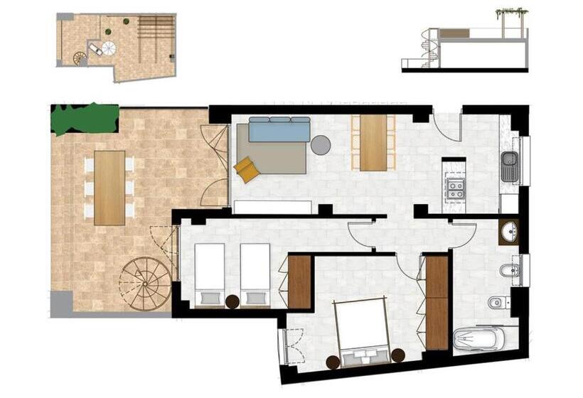 2침실 펜트하우스 아파트, Dormio Resort Costa Blanca Beach & Spa