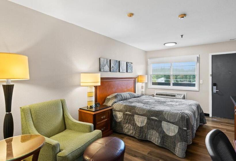 스탠다드 룸 킹사이즈 침대, Basecamp Puyallup A Travelodge By Wyndham
