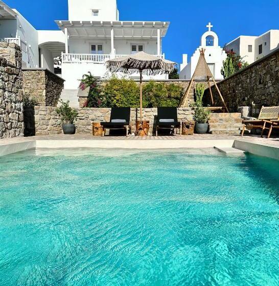 מיטת קינג בסוויטה, Sofos Suites Mykonos