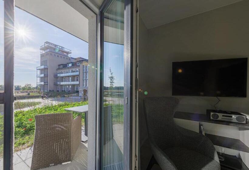 דירת 2 חדרים עם טרסה, Apartmentanlage Zwei Wasser Strandhaus