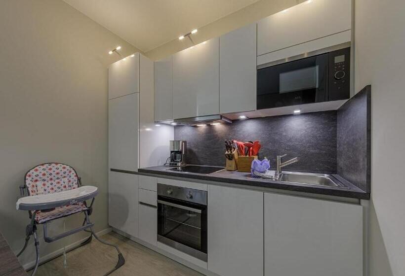 דירת 2 חדרים עם טרסה, Apartmentanlage Zwei Wasser Strandhaus