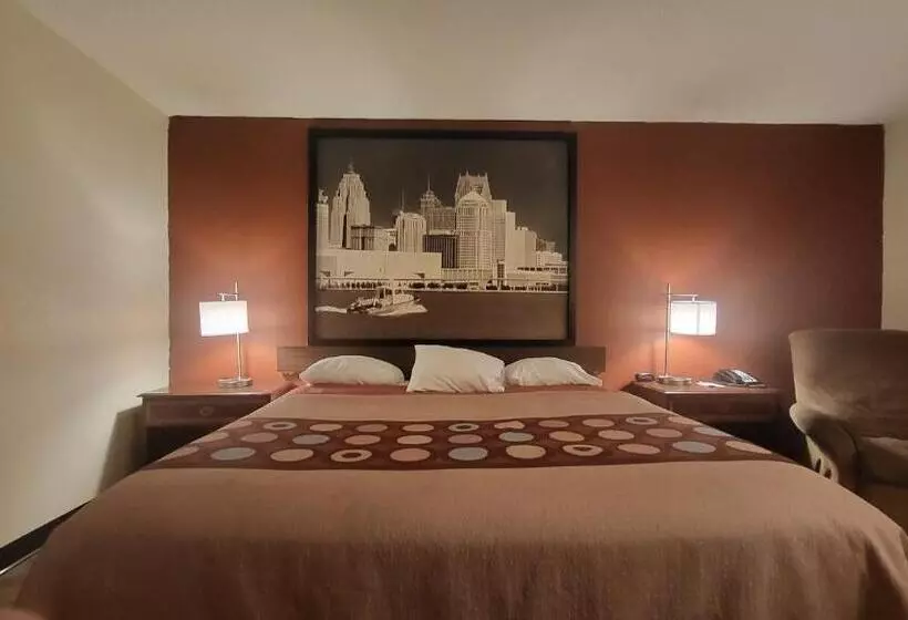 キングサイズベッドのスタンダードルーム, Super 8 By Wyndham Canton/livonia Area