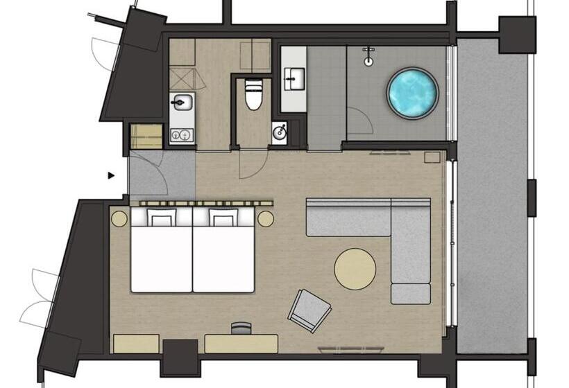 Номер Deluxe, Lequ Okinawa Chatan Spa & Resort