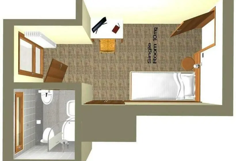 スタンダードシングルルーム, Albergo Sorriso