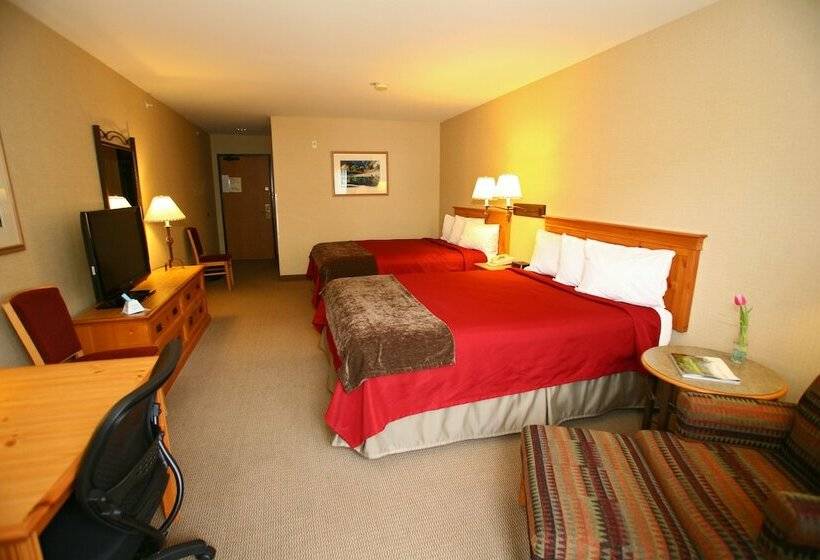 带2个双人床的标准工作室, Salmon Rapids Lodge