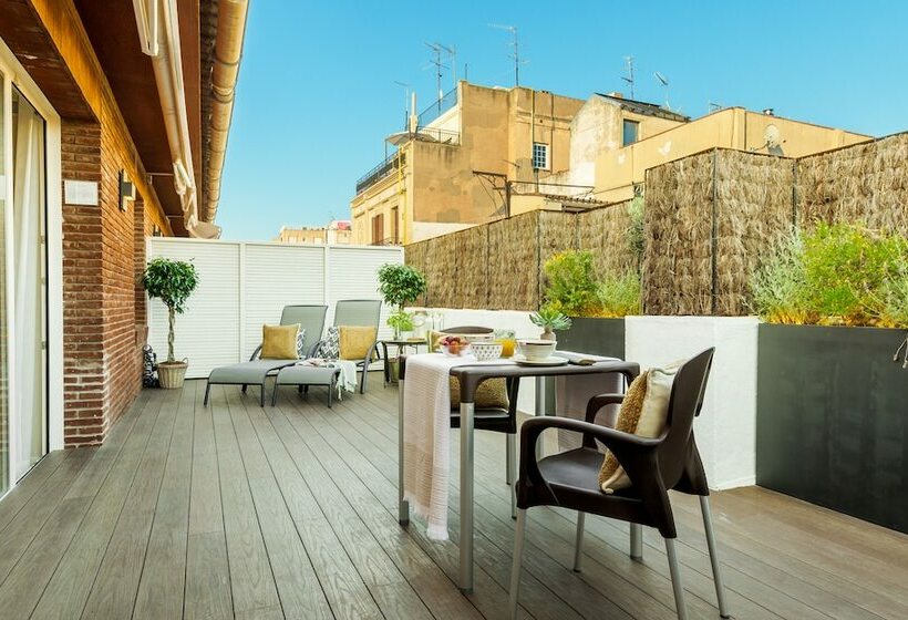 Полулюкс Одноместный с Террасой, Aparthotel Mariano Cubi Barcelona