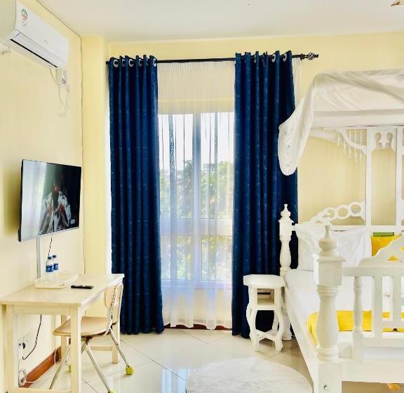 اتاق استاندارد با تخت بزرگ, Elna S Nyali   Seaview, Pool, High Speed Wi Fi & Hot Shower