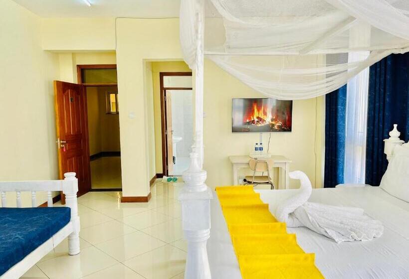 اتاق استاندارد با تخت بزرگ, Elna S Nyali   Seaview, Pool, High Speed Wi Fi & Hot Shower