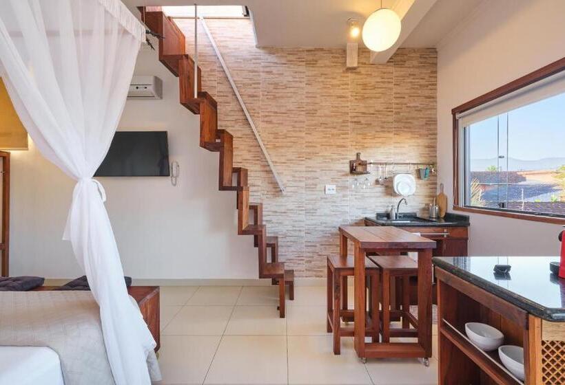 סוויטה עם טרסה, Pousada Ubatuba Flats