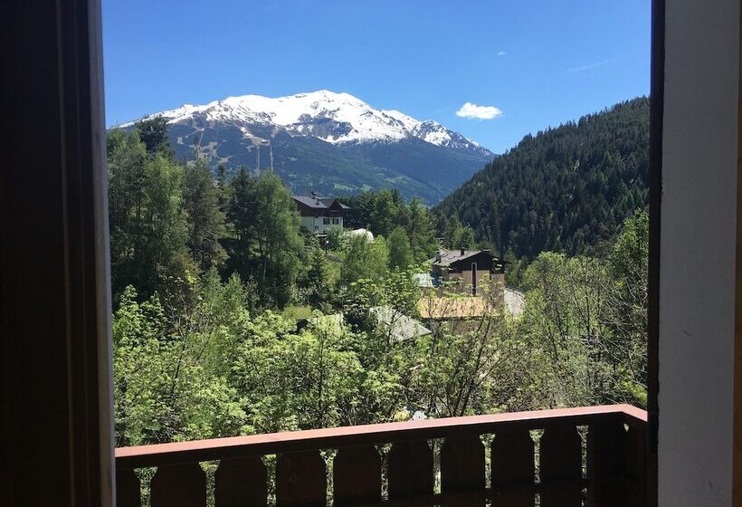 اتاق یک تخته با تراس, Albergo Alpina