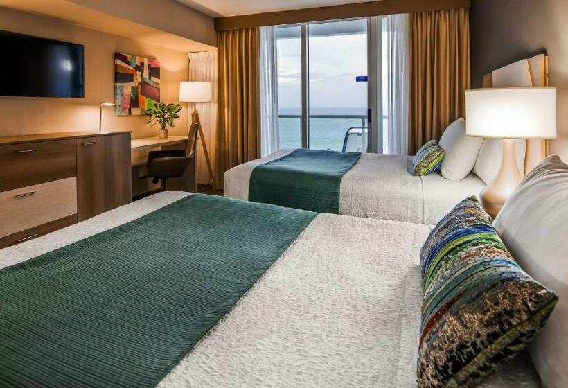 带2个双人床的标准工作室, Best Western Plus Atlantic Beach Resort