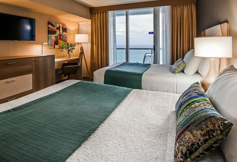 带2个双人床的标准工作室, Best Western Plus Atlantic Beach Resort