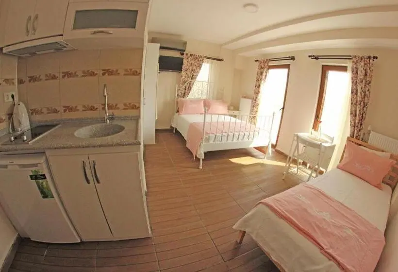 ガーデンビューのデラックストリプルルーム, Ede Apart Otel