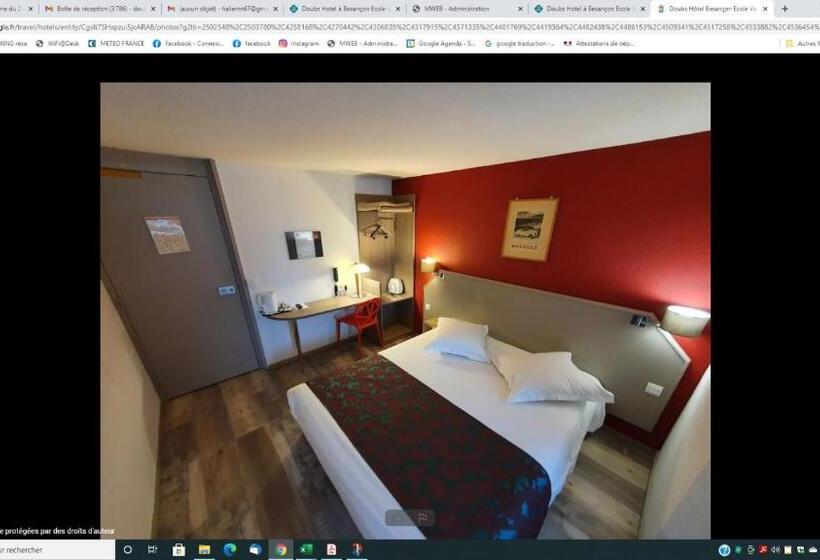 4인용 스탠다드 룸, Doubs Hotel   Besançon Ecole Valentin