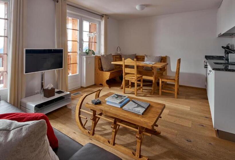 דירה בת חדר שינה 1 עם נוף, Chandolin Boutique