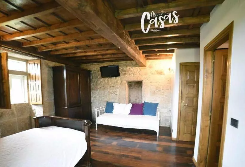 バスタブ付きスタンダードルーム, As Casas Ribeira Sacra