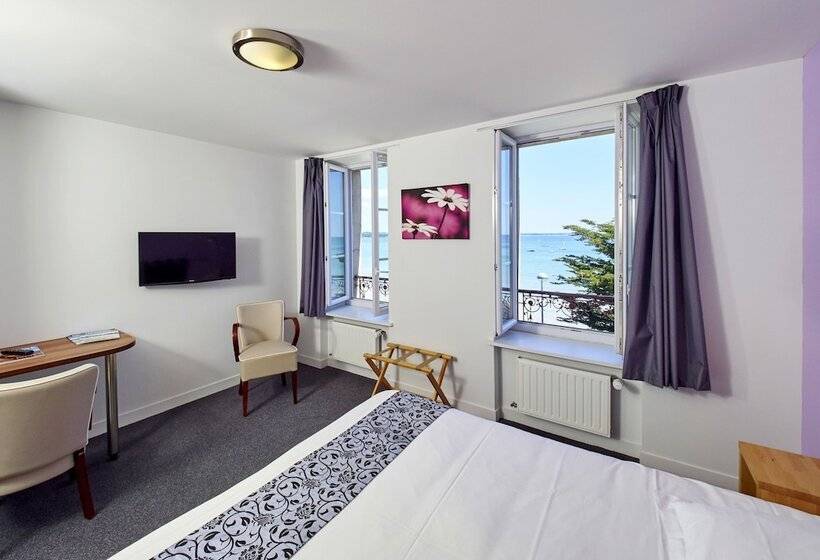 带海景的标准房, Logis Hotel Belle Vue