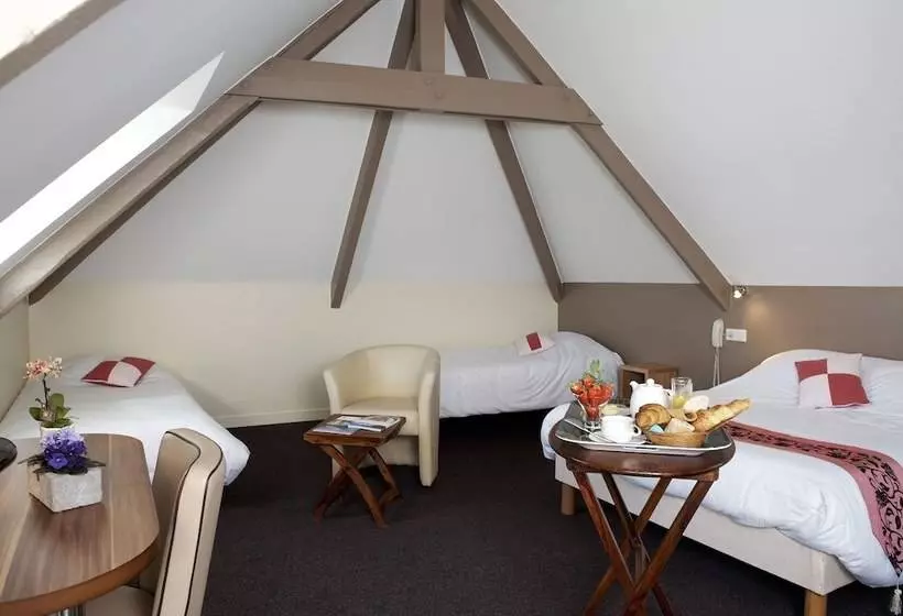 景色の見えるスタンダード４人部屋, Logis Hotel Belle Vue