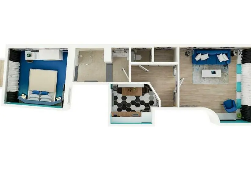 1ベッドルームのデラックスアパートメント, Eden Studios And Apartments