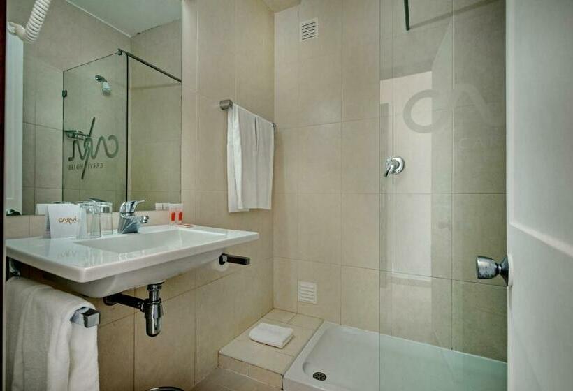 חדר סטנדרט לשלושה עם נוף צדדי לים, Carvi Beach