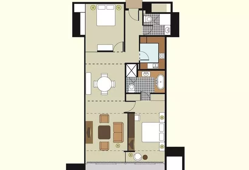 سوئیت 2 خوابه, Emporium Suites By Chatrium