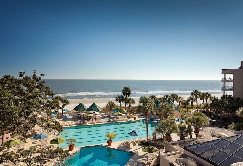חדר דלוקס עם מרפסת נוף לים, Hilton Beachfront Resort & Spa Hilton Head Island