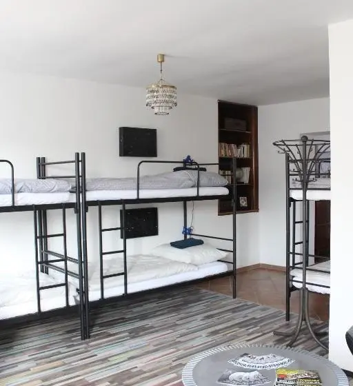 Bed in Shared Room with Shared Bathroom, Schrott Bed&beer