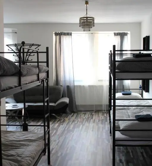 Bed in Shared Room with Shared Bathroom, Schrott Bed&beer