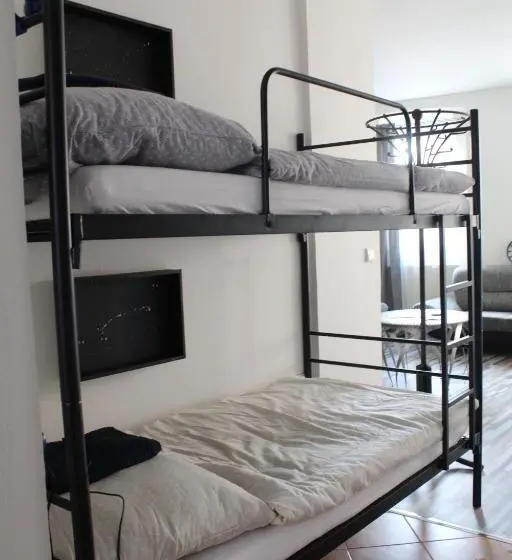 Bed in Shared Room with Shared Bathroom, Schrott Bed&beer