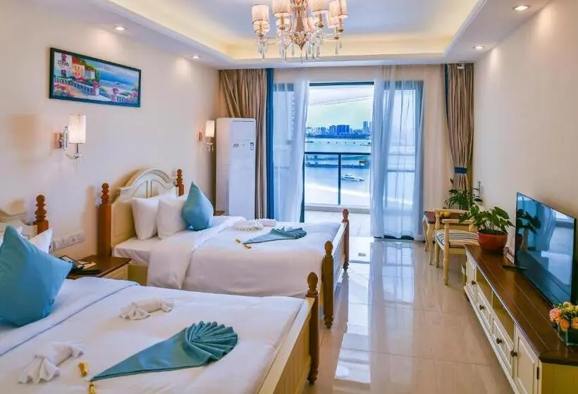 اتاق استاندارد با چشم‌انداز دریا, Haikou Bay Hengda Yige Holiday Condo