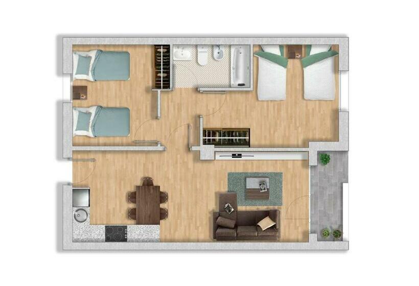 ２ベッドルームのスーペリアアパートメント, Apartaments Els Llorers