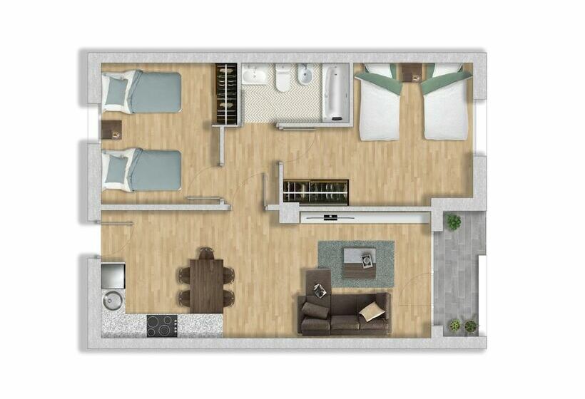 ２ベッドルームのスーペリアアパートメント, Apartaments Els Llorers