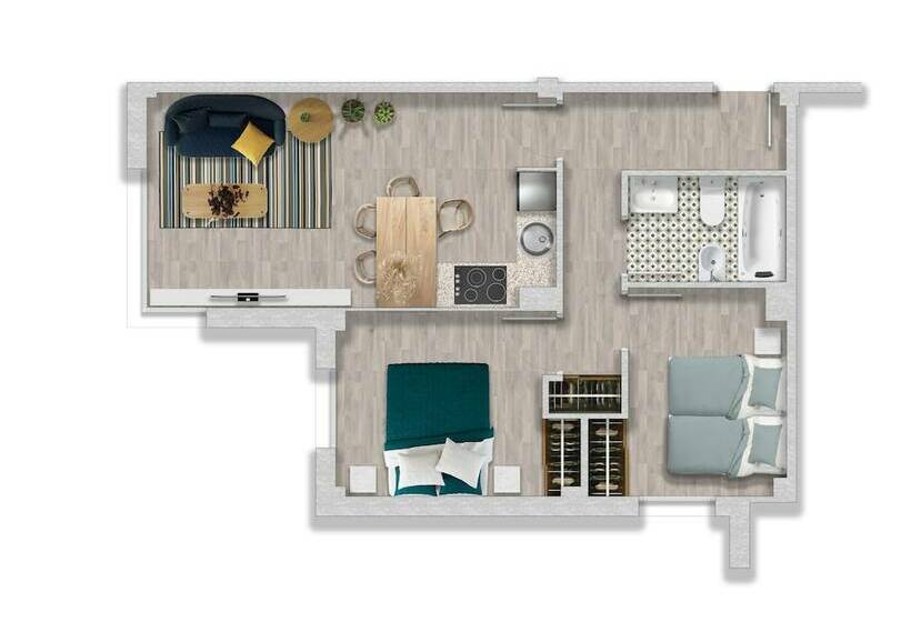 ２ベッドルームアパートメント, Apartaments Els Llorers